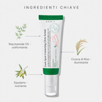 Ingredienti chiave: niacinamide 5%, crusca di riso, squalano