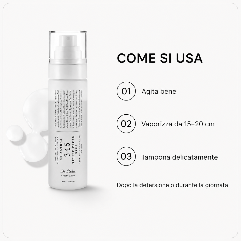 Dr Althea 345 Relief Cream Mist - Mist Viso Lenitiva 100ml - come si usa